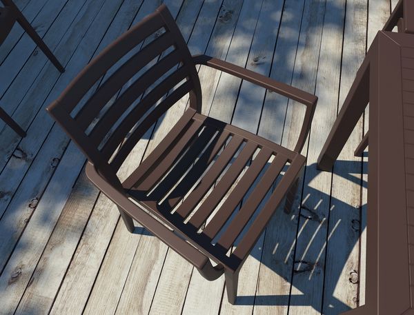 ST ARTEMIS Barna design Műanyag kültéri szék