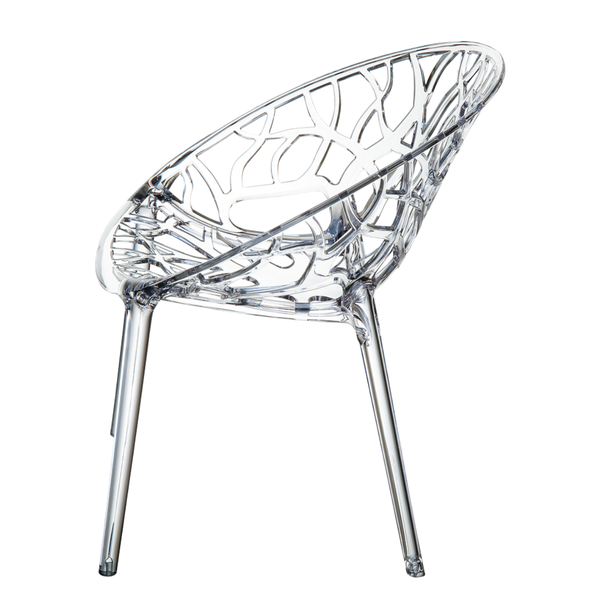 ST CRYSTAL Fehér design Műanyag kültéri szék