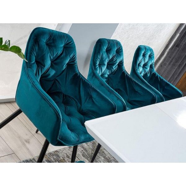 SI CHERRY VELVET Türkiz elegáns Kárpitos beltéri szék