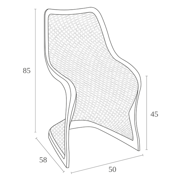 ST BLOOM Bézs design Műanyag kültéri szék