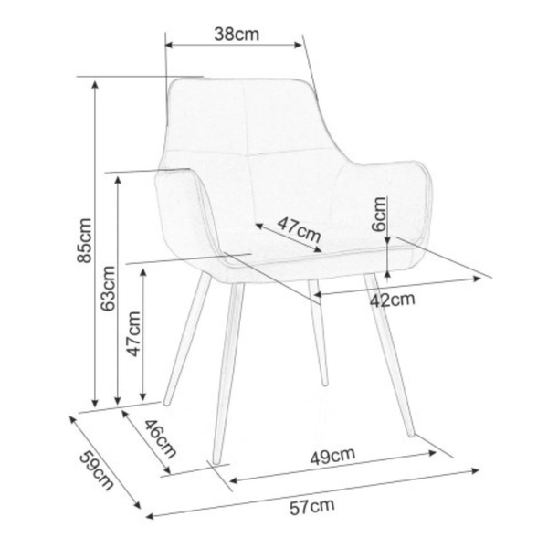 SI LIME Black design Upholstered indoor chair