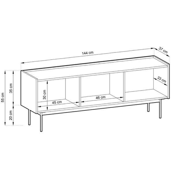 IK CLEO Kasmír design TV Szekrény