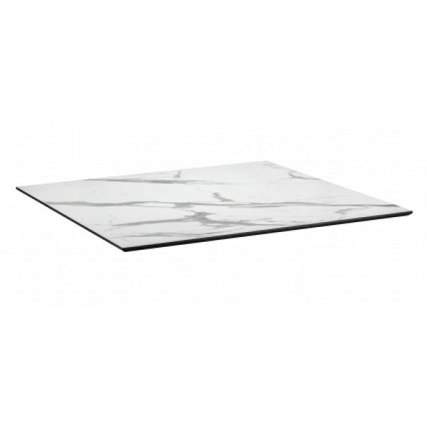 LS COMPACT WHITE MARBLE 70x70 White elegant Tabletop