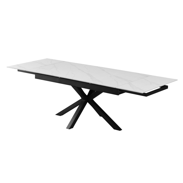 ET MELANIE Fehér design Beltéri komplett asztal