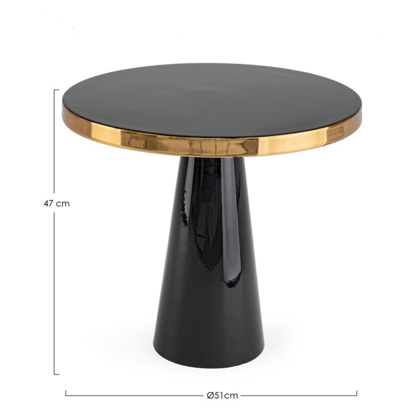 BT NATAN Fekete elegáns Dohányzóasztal