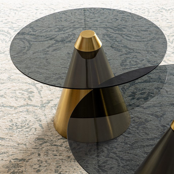 BT NABIL Szürke, Arany elegáns Dohányzóasztal