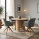 DL DIAMOND / BT JORDINA Szürke, Fa skandináv Beltéri étkezőgarnitúra