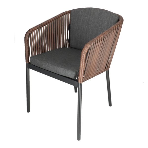 DL PANDA CHOCOLATE Barna elegáns Polirattan kültéri szék