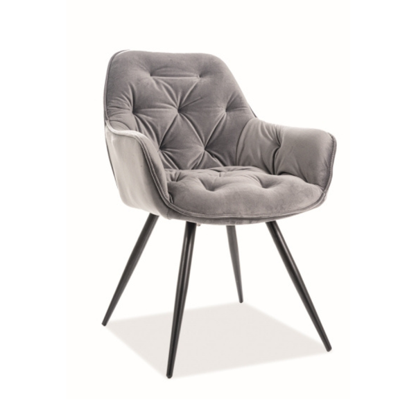 SI CHERRY Grey elegant Upholstered indoor chair