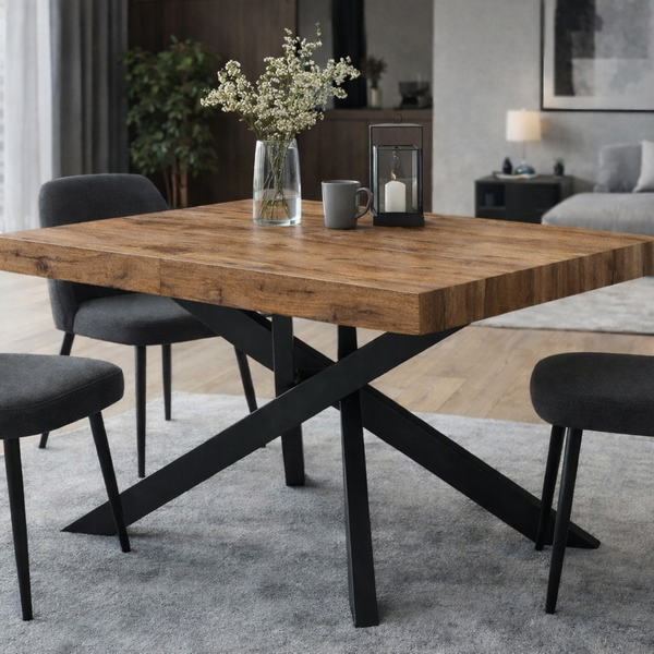 ET MONA Barna design Beltéri komplett asztal
