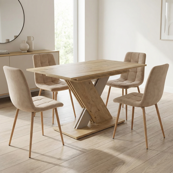 ET ANA / SI MILAN D Bézs modern Beltéri étkezőgarnitúra