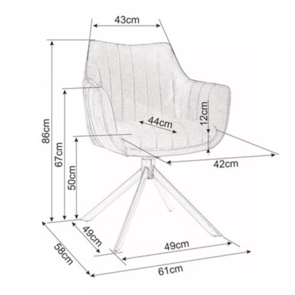 SI ZALIA Bézs design, elegáns Kárpitos beltéri szék