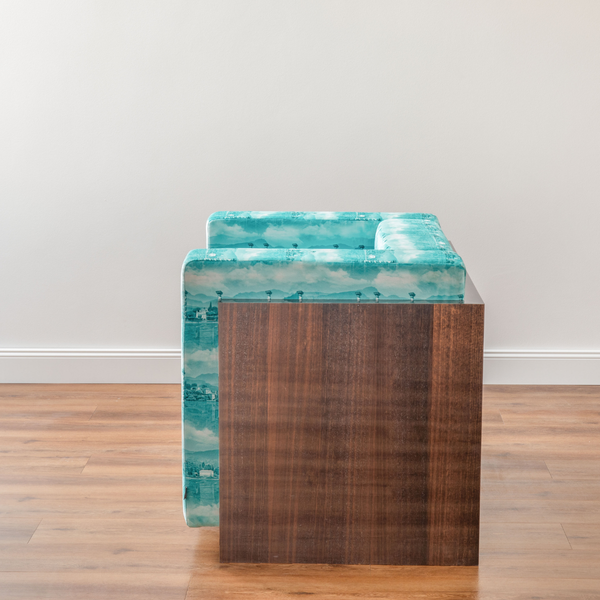 DUBLINO BY VARRODESIGN ESTEBAN CLUB Turquoise design Upholstered indoor armchair