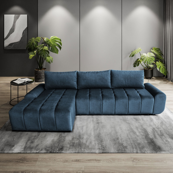 ET ROSITA Kék modern Sarokgarnitúra