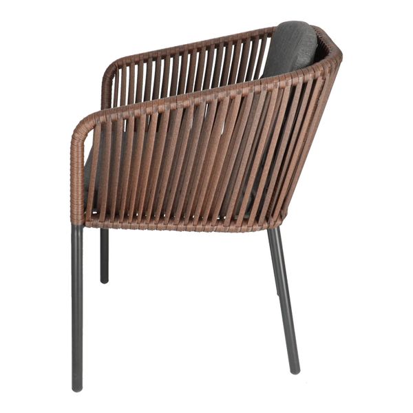 DL PANDA CHOCOLATE Barna elegáns Polirattan kültéri szék