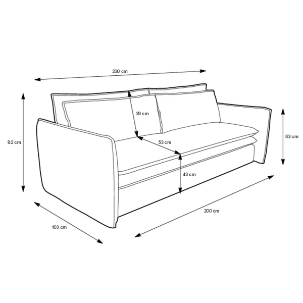 IK TILANA Bézs modern Ágyazható kanapé