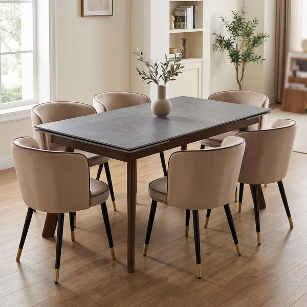 DL CHARC / FULLMOON Bézs modern Beltéri étkezőgarnitúra