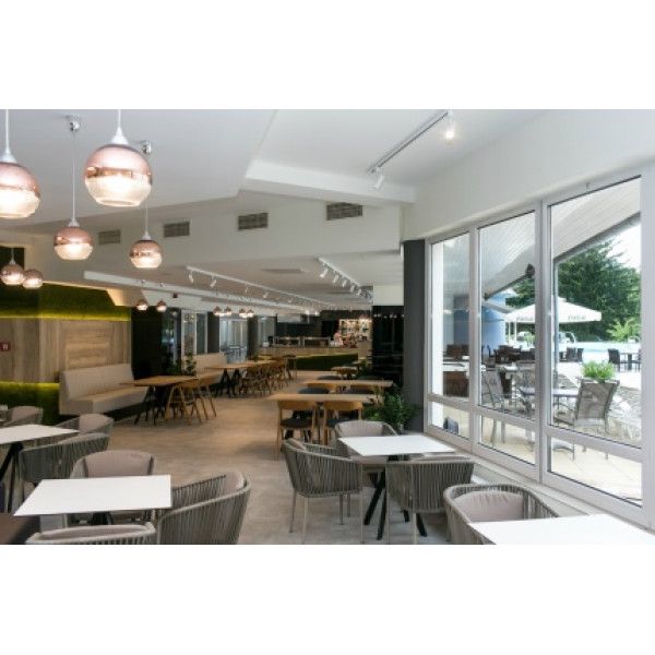 PA WHITE 70x70 White modern HPL (Compact) Outdoor Tabletop