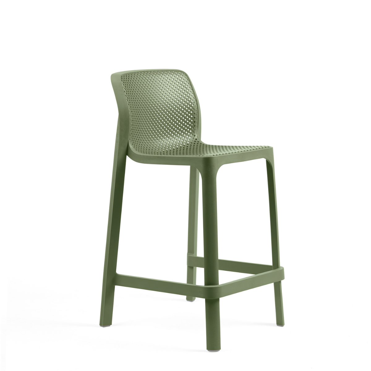NARDI NET STOOL MINI Zöld design Műanyag kültéri bárszék
