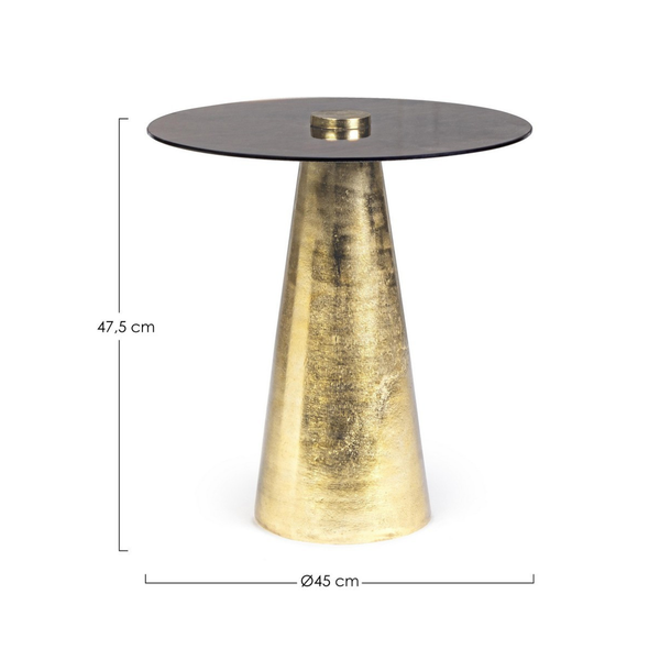 BT BROCK  Fekete, Arany design Dohányzóasztal