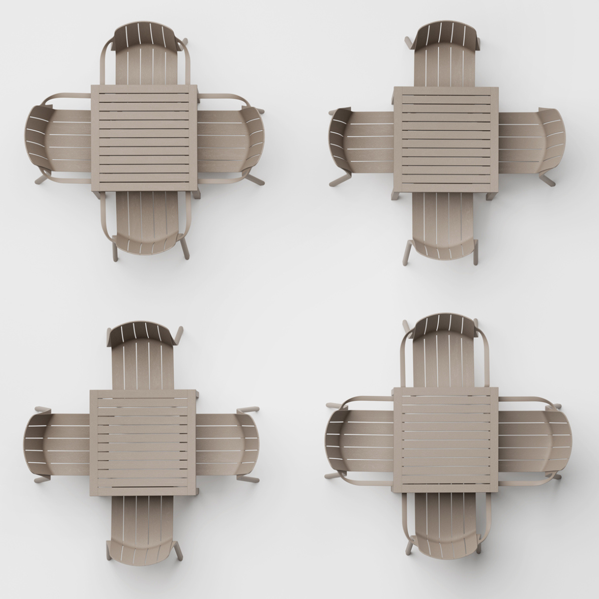 NARDI TIBERINA Taupe design Műanyag kültéri szék