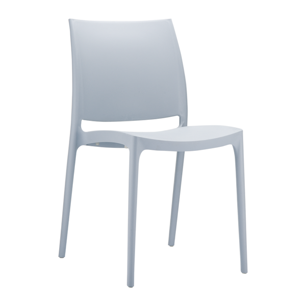 ST MAYA  Ezüst design Műanyag kültéri szék