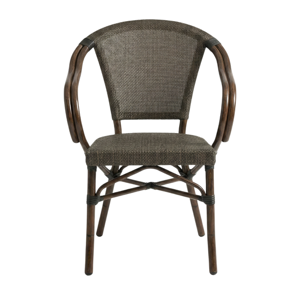 DL STAR C  Barna design, vintage Tessil betétes kültéri szék