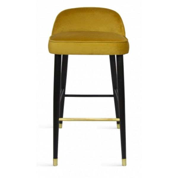 BD MINNIE Sárga elegáns Kárpitos beltéri bárszék