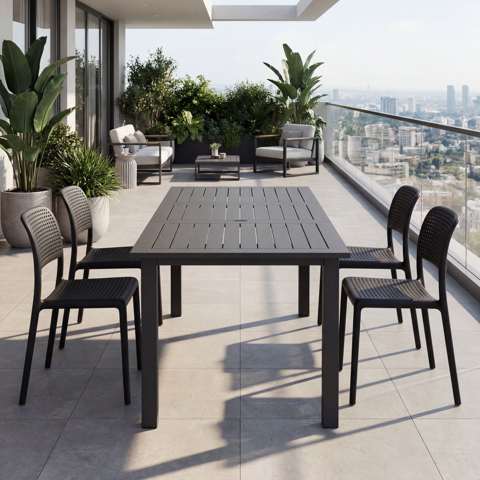 DL PERU / NARDI BORA BISTROT Szürke, Piros modern Kültéri szett