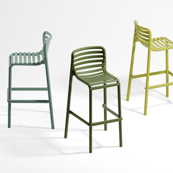 NARDI DOGA STOOL Világoszöld modern Műanyag kültéri bárszék