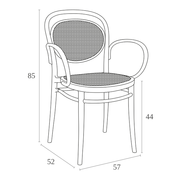 ST MARCEL Zöld design Műanyag kültéri szék