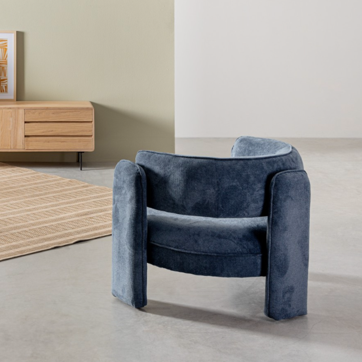 BT AMARA Kék design Kárpitos beltéri fotel