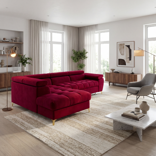 ET VELMIRA  Több színben design Sarokgarnitúra