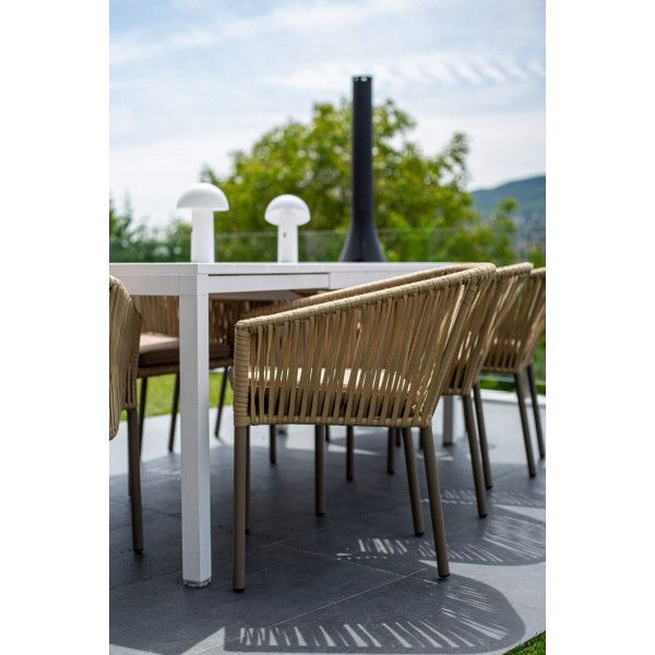 DL GOA Taupe elegáns Polirattan kültéri szék