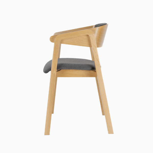 MR ZOE Szürke, Natúr elegáns Fa beltéri szék