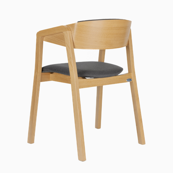 MR ZOE Szürke, Natúr elegáns Fa beltéri szék