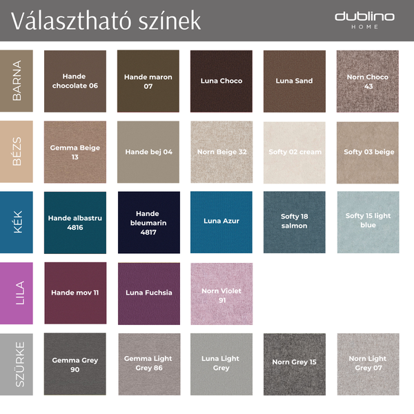MD TARKA Szürke design Kárpitos beltéri fotel