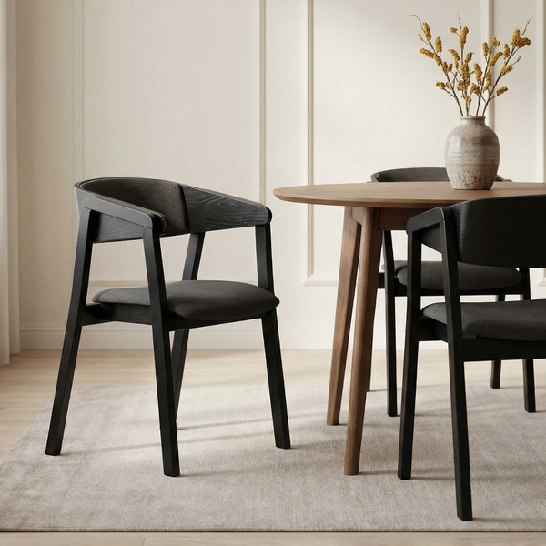 MR ZOE Fekete elegáns Fa beltéri szék