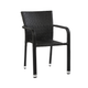 DL BUDDHA Fekete klasszikus Polirattan kültéri szék