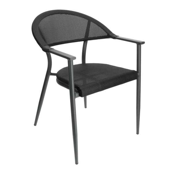 DL CALMA Szürke klasszikus Tessil betétes kültéri szék