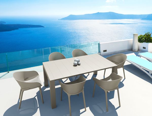 ST LAS Taupe modern Kültéri komplett asztal