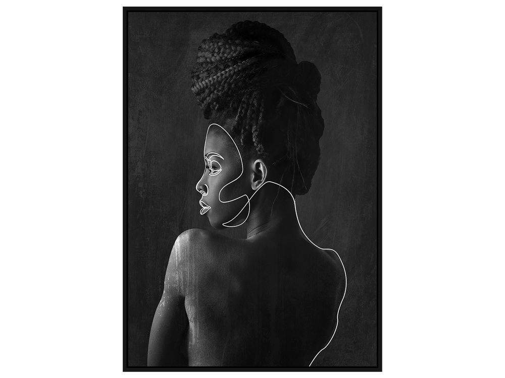 EO BLACK WOMAN utolsó 1db  Fekete design Képkeret