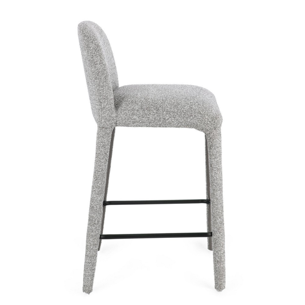 BT ANKARA Szürke design Kárpitos beltéri bárszék