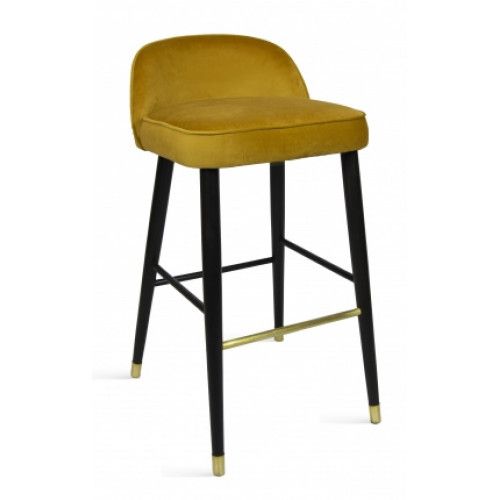 BD MINNIE Sárga elegáns Kárpitos beltéri bárszék