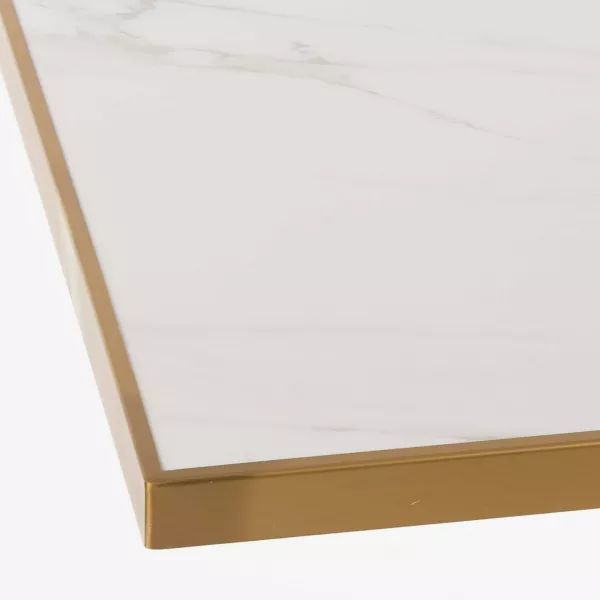 FT CERAMIC 70x70 White elegant Decorated Indoor Tabletop