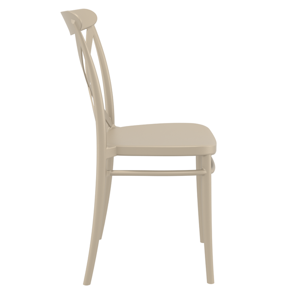 ST CROSY Taupe design Plastic outdoor chair