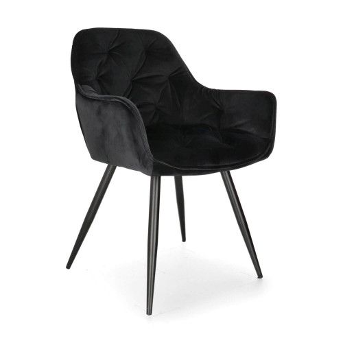 SI CHERRY Fekete elegáns Kárpitos beltéri szék