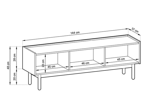 IK BORO  Fa design TV Szekrény