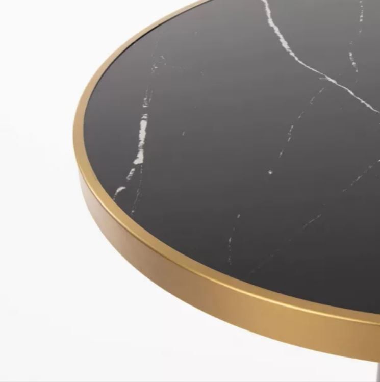 FT CERAMIC R70 Fekete elegáns Dekorozott beltéri asztallap