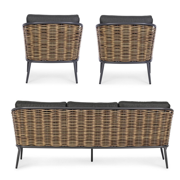 BT MIRABELL Szürke modern Kültéri lounge szett